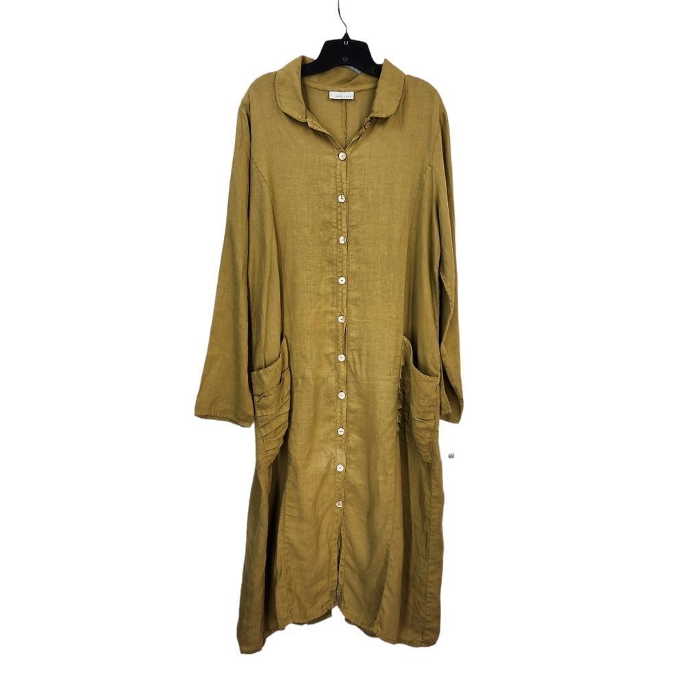 Homefrocks Women's Irish Linen Button Up Dress - L